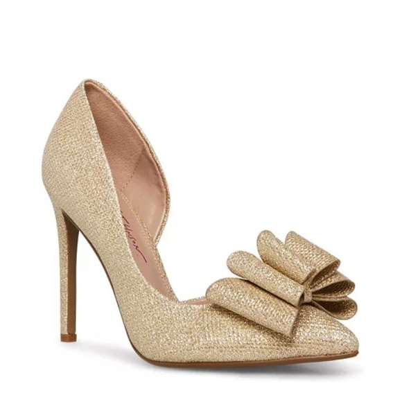 Betsey Johnson D’Orsay glittered BOW Pumps - Picture 5 of 8